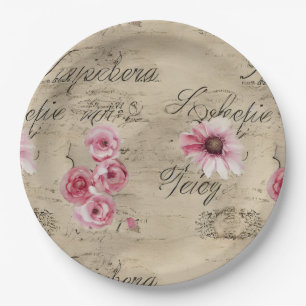 A French Ephemera Design Series 20 Paper Plates