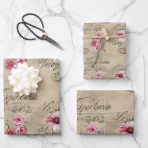 A French Ephemera Design Series 20 Wrapping Paper Sheets