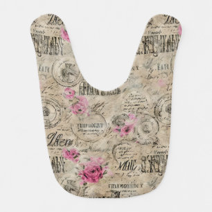 A French Ephemera Design Series 24 Baby Bib