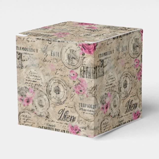 A French Ephemera Design Series 24 Favor Boxes (Front Side)