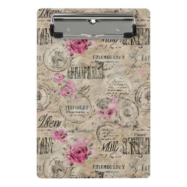 A French Ephemera Design Series 24 Mini Clipboard (Front)