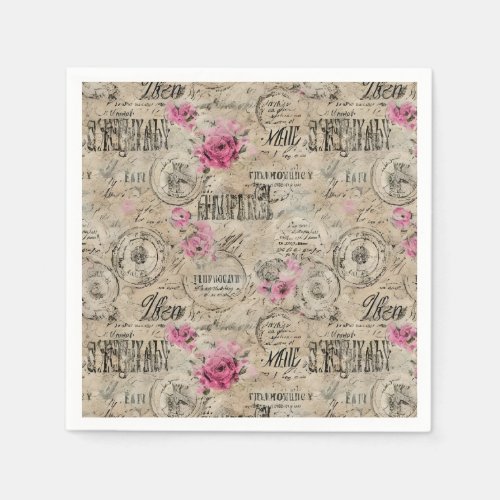 A French Ephemera Design Series 24 Napkins