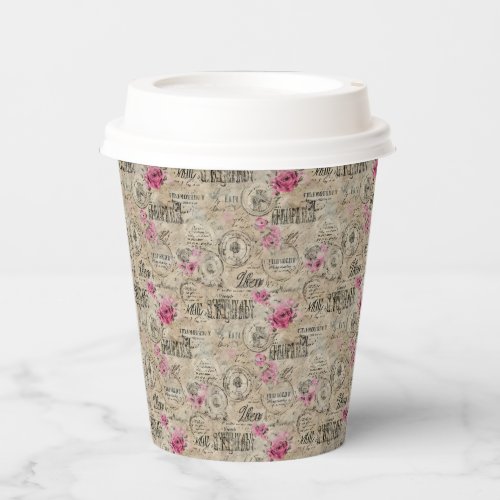 A French Ephemera Design Series 24 Paper Cups