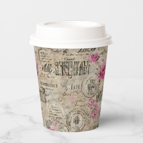 A French Ephemera Design Series 24 Paper Cups