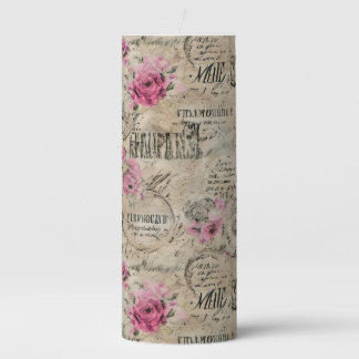 A French Ephemera Design Series 24 Pillar Candle