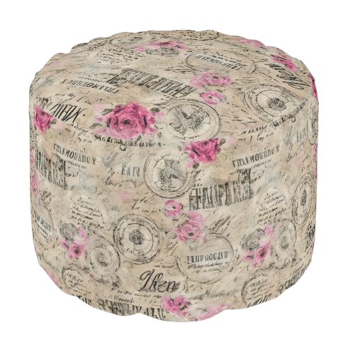 A French Ephemera Design Series 24 Pouf