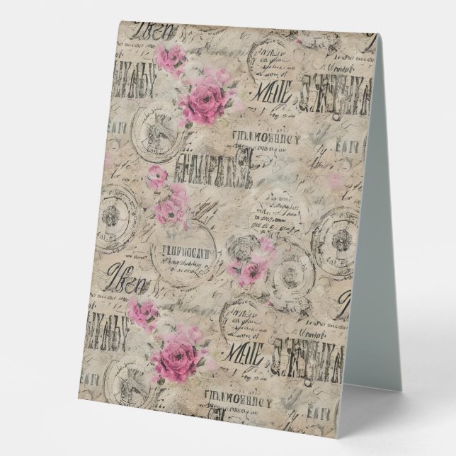 A French Ephemera Design Series 24 Table Tent (Front)