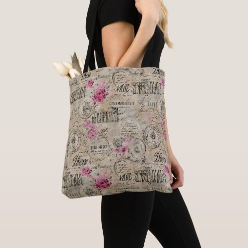 A French Ephemera Design Series 24 Tote Bag