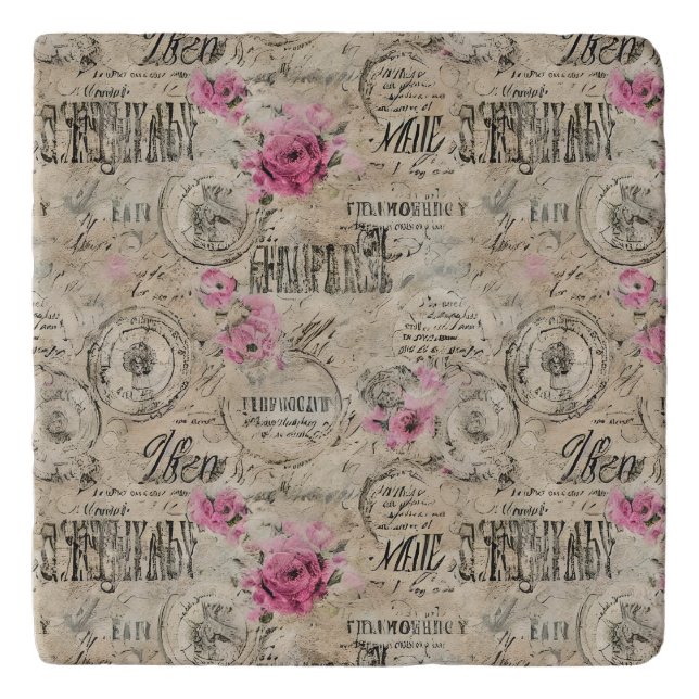 A French Ephemera Design Series 24 Trivet (Front)