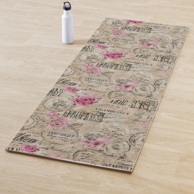 A French Ephemera Design Series 24 Yoga Mat (In Situ)