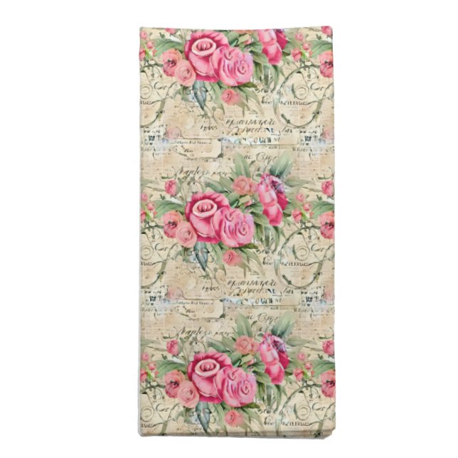 A French Ephemera Design Series 26 Cloth Napkin (Folded)