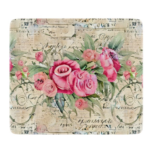 A French Ephemera Design Series 26 Cutting Board (Front)