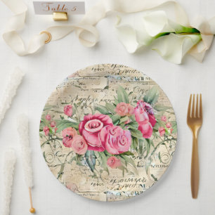 A French Ephemera Design Series 26 Paper Plates