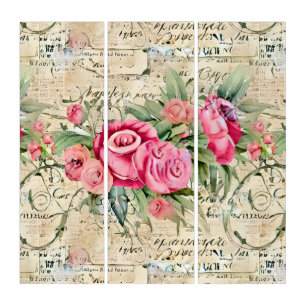 A French Ephemera Design Series 26 Triptych