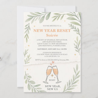 A Fresh Start Cocktail Party For Missed New Year Invitation