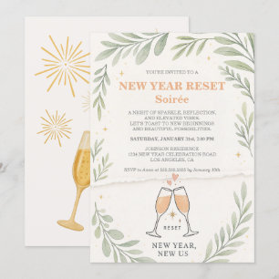A Fresh Start Cocktail Party For Missed New Year Invitation