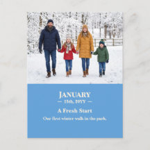 A Fresh Start January Memory Photo Postcard