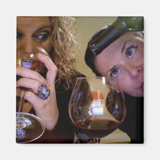 A Friend ALWAYS Makes A Glass Half Full Magnet