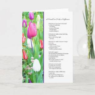A Friend Can Make a Difference... Letterpress Thank You Card
