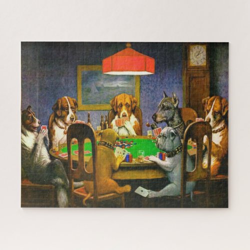 A Friend in Need Dogs Playing Poker 1903 Jigsaw Puzzle