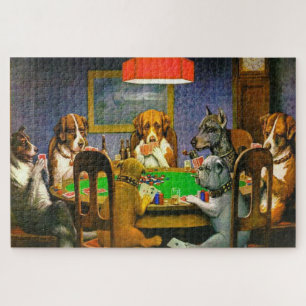 A Friend in Need Dogs Playing Poker 1903 Jigsaw Puzzle