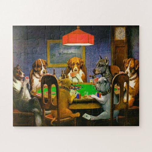 A Friend in Need Dogs Playing Poker 1903 Jigsaw Puzzle