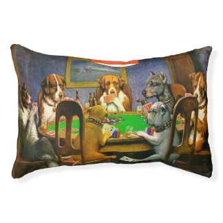 A Friend in Need Dogs Playing Poker Cassius Marcel Pet Bed