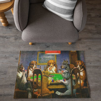 A Friend in Need Dogs Playing Poker Comfort Floor  Doormat