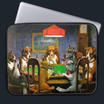 A Friend in Need, Dogs Playing Poker, Laptop Sleeve<br><div class="desc">A Friend in Need,  Dogs playing poker,  famous painting by C.M. Coolidge,  1903.</div>