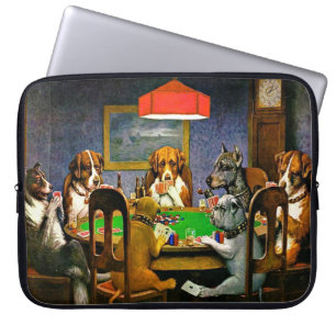 A Friend in Need, Dogs Playing Poker, Laptop Sleeve