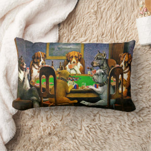 A Friend in Need, Dogs Playing Poker, Lumbar Pillow