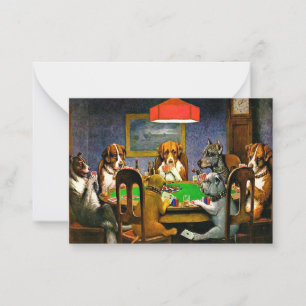 A Friend in Need, Dogs Playing Poker, Note Card