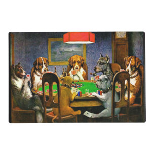 A Friend in Need, Dogs Playing Poker, Placemat