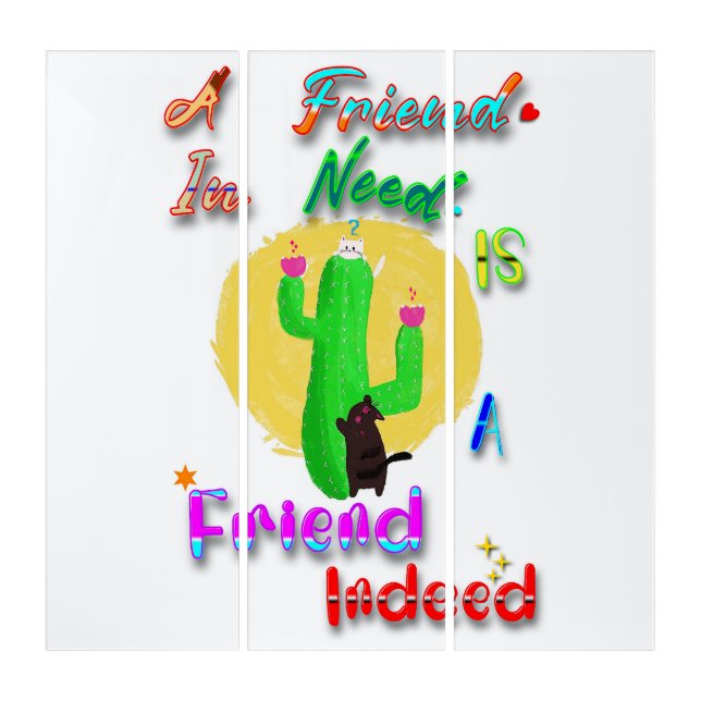 A Friend In Need Is A Friend Indeed Triptych (Front)