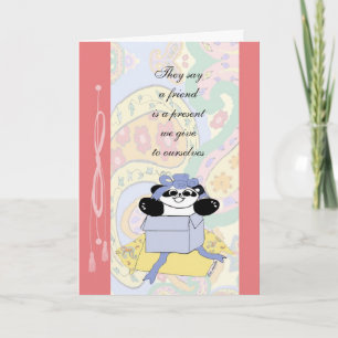 A friend is a present we give to ourselves letterpress thank you card