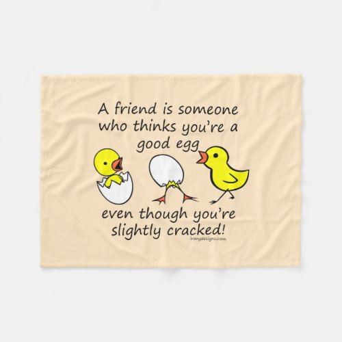 A Friend is Someone Funny BFF Design Fleece Blanket
