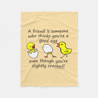 A Friend is Someone Funny BFF Quote Fleece Blanket