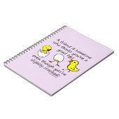 A Friend is Someone Funny BFF Saying Notebook (Left Side)