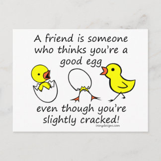 A friend is someone postcard