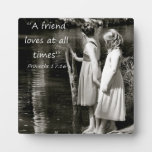&quot;a Friend Loves At All Times&quot; Friend Gift Plaque at Zazzle