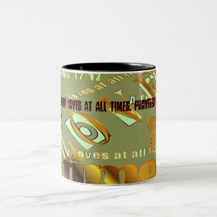 A Friend Loves At All Times. Proverbs 17:17 Two-Tone Coffee Mug