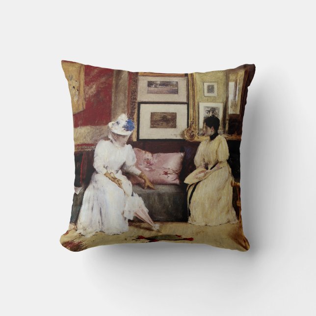 A Friendly Call Throw Pillow (Front)