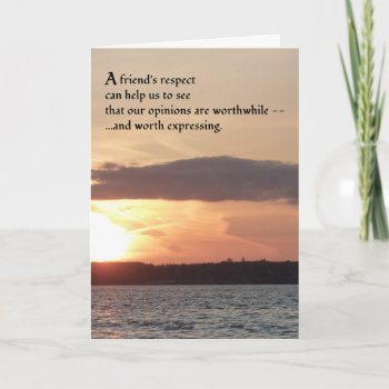 A Friend's Respect Card by inFinnite at Zazzle