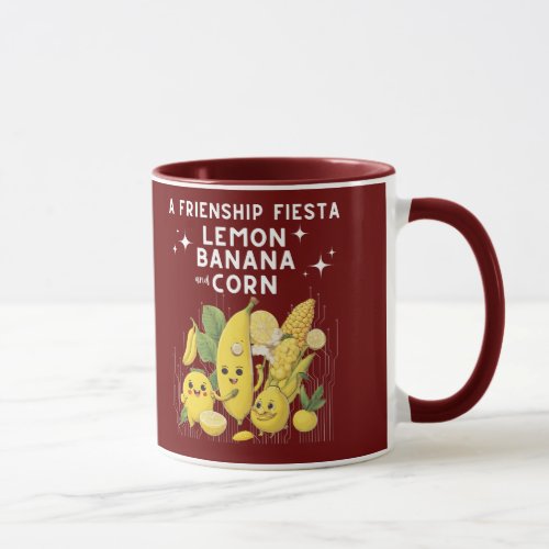 A Friendship Fiesta Lemon Banana And Corn Mug