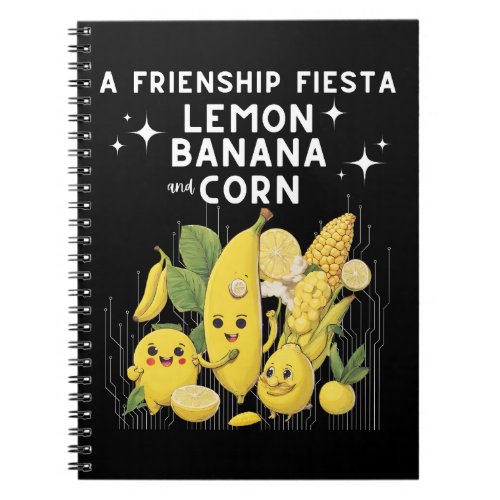A Friendship Fiesta Lemon Banana And Corn Notebook