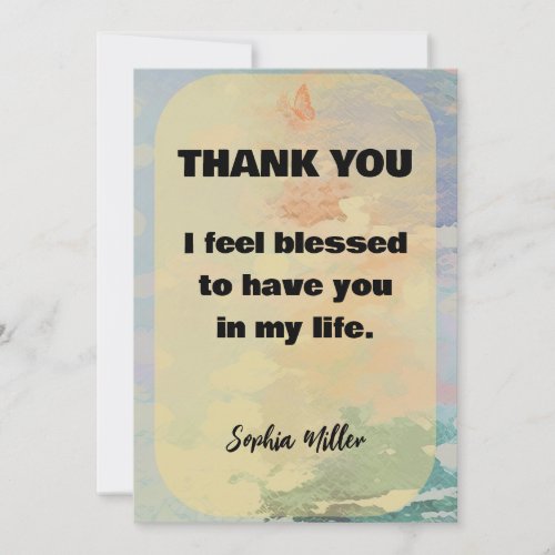 A Friendship to Treasure Thank You Card