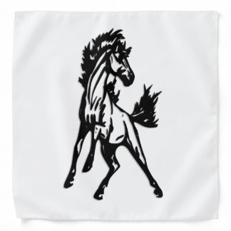 A Frisky Jumping Horse in the Wild Bandana