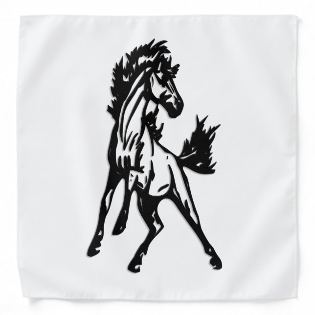 A Frisky Jumping Horse in the Wild Bandana (Front)