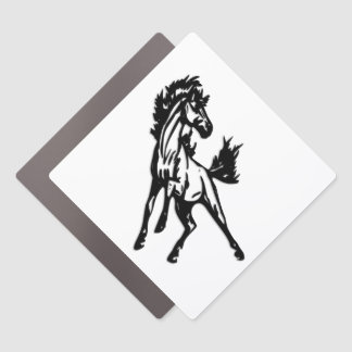 A Frisky Jumping Horse in the Wild Car Magnet