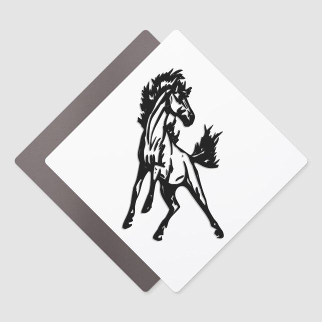 A Frisky Jumping Horse in the Wild Car Magnet (Front)